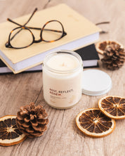 Fall Scented Soy Candle – Choose Your Scent | Affirmation Candle for Gratitude, Rest & Renewal | Cozy Gift